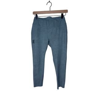 On Running 7/8 Active Tights Sea Blue Gray Size Medium